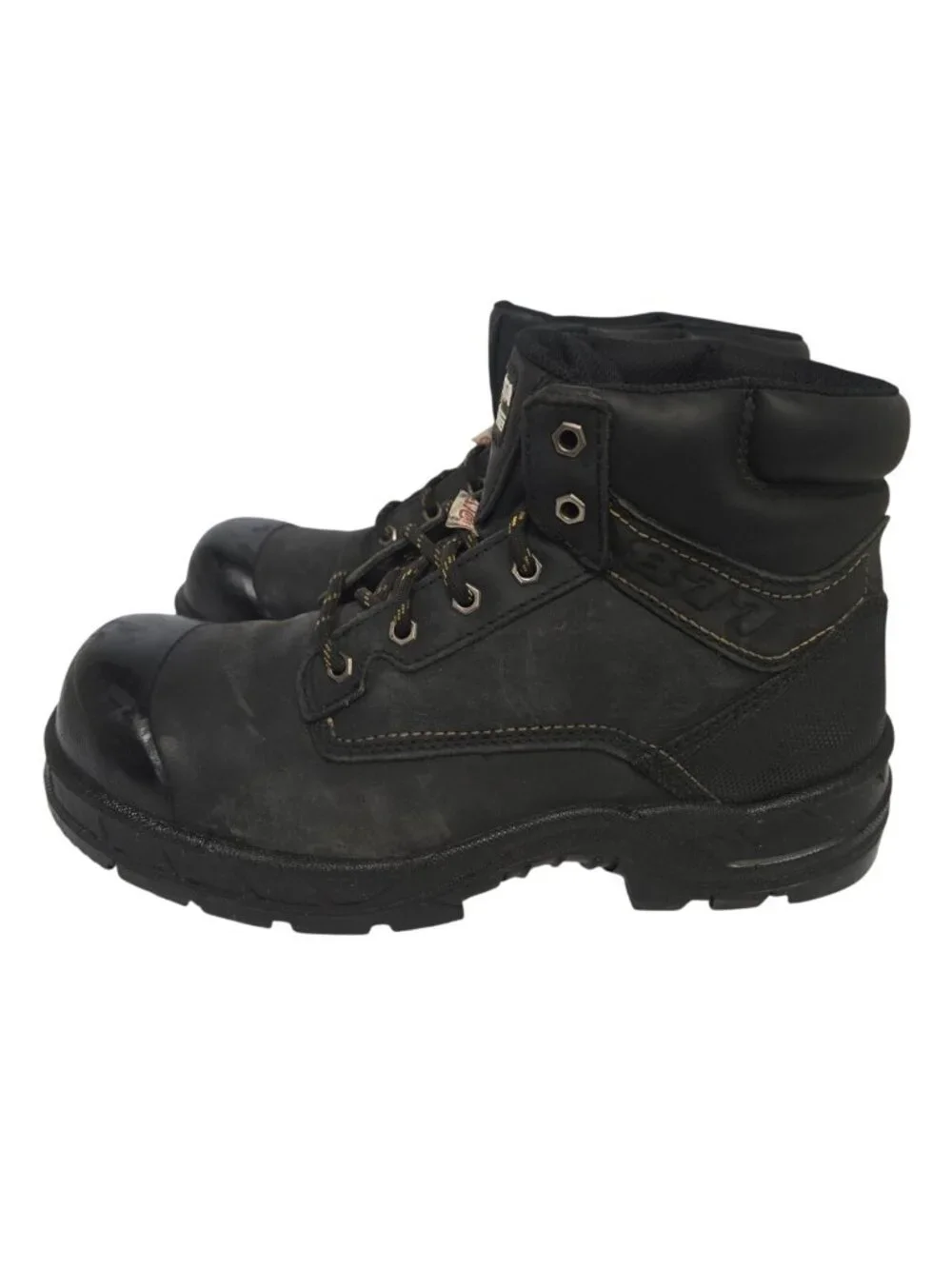 Dakota Men's 6'' 877 Steel Toe Steel Plate Work Boots Black Leather Size 10M